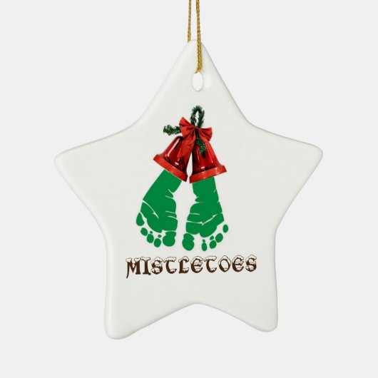 Mistletoes kerstversiering keramisch ornament (Rechts)