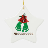 Mistletoes kerstversiering keramisch ornament (Voorkant)