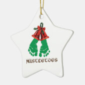 Mistletoes kerstversiering keramisch ornament (Links)