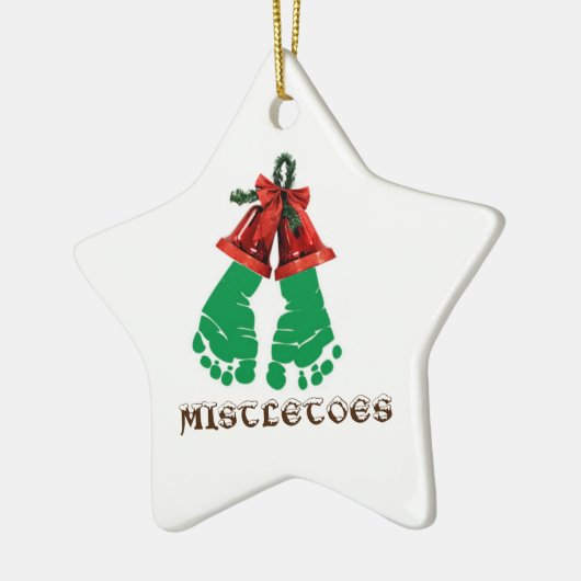 Mistletoes kerstversiering keramisch ornament (Links)