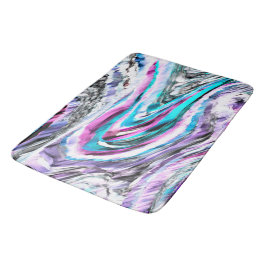 Misto de gradiente e chuviscado, ciano e roze badmat