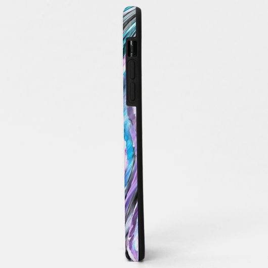 Misto de gradiente e chuviscado, ciano e roze Case-Mate iPhone case (Achterkant/links)