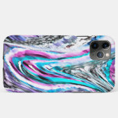 Misto de gradiente e chuviscado, ciano e roze Case-Mate iPhone case (Achterkant (horizontaal))