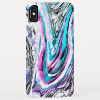 Misto de gradiente e chuviscado, ciano e roze Case-Mate iPhone case