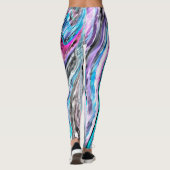 Misto de gradiente e chuviscado, ciano e roze leggings (Achterkant)
