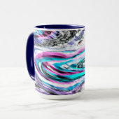 Misto de gradiente e chuviscado, ciano e roze mok (Voorkant links)