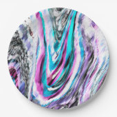 Misto de gradiente e chuviscado, ciano e roze papieren bordje (Voorkant)