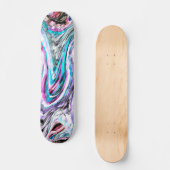 Misto de gradiente e chuviscado, ciano e roze persoonlijk skateboard (Voorkant)
