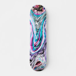 Misto de gradiente e chuviscado, ciano e roze persoonlijk skateboard