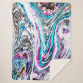 Misto de gradiente e chuviscado, ciano e roze sherpa deken (Voorkant)