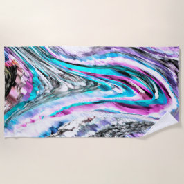 Misto de gradiente e chuviscado, ciano e roze strandlaken