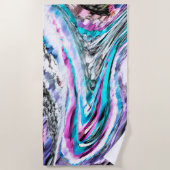 Misto de gradiente e chuviscado, ciano e roze strandlaken (Voorkant)