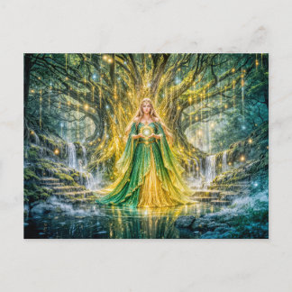 Mistress Beneath the World Tree Enchanted Fantasy Briefkaart