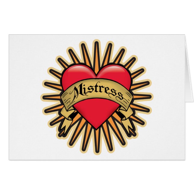 Mistress Heart Tattoo (Voorkant Horizontaal)