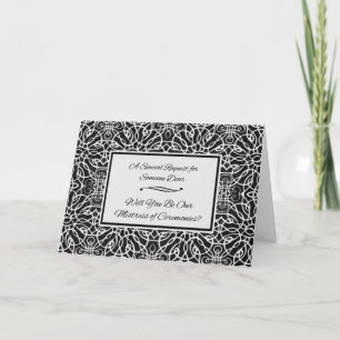 Mistress of Ceremonies Wedding Invitation