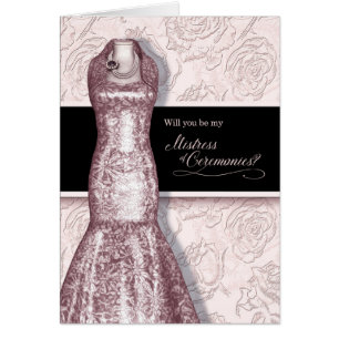Mistress of Ceremonies Wedding Request Blush Pink