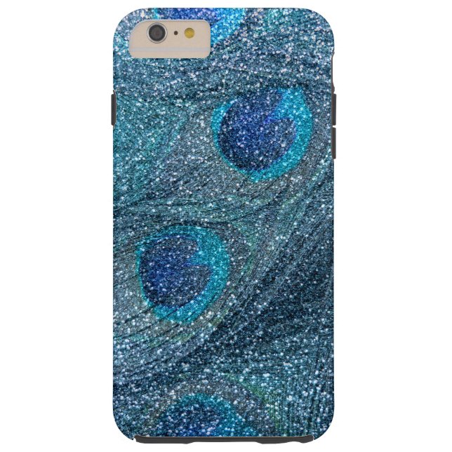 mistroostig blauw glitter peace ock veren Case-Mate iPhone case (Achterkant)