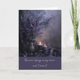 Mistroostig, Elegante Moederdag Lavendel Donkere B Kaart