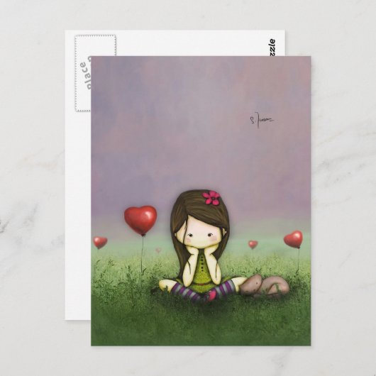 Mistroostige suikerpruim briefkaart (Voorkant / Achterkant)