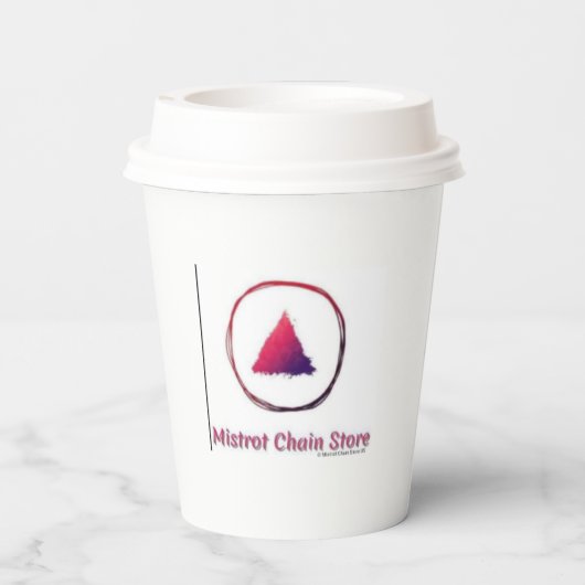Mistrot Chain Store Papier Koffiebeker Papieren Bekers (Achterkant)
