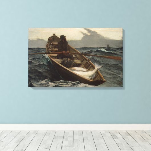 Mistwaarschuwing (door Winslow Homer) Canvas Afdruk (Insitu (Houten vloer))