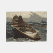 Mistwaarschuwing (door Winslow Homer) Fleece Deken (Voorkant (Horizontaal))