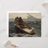 Mistwaarschuwing (door Winslow Homer) Kaart (Voorkant / Achterkant in situ)