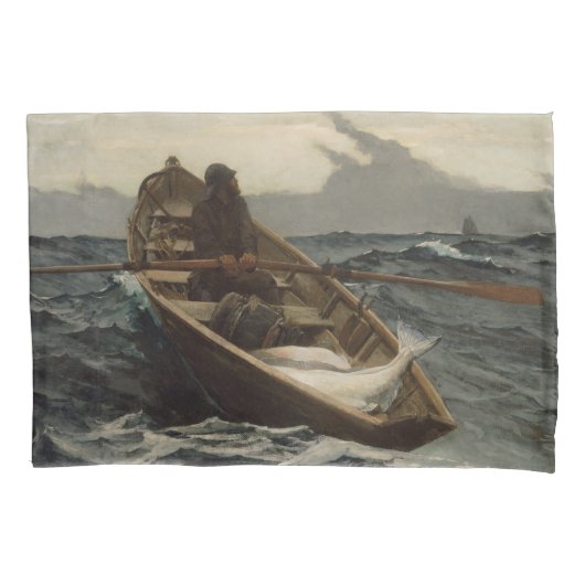 Mistwaarschuwing (door Winslow Homer) Kussensloop (Voorkant-Links)