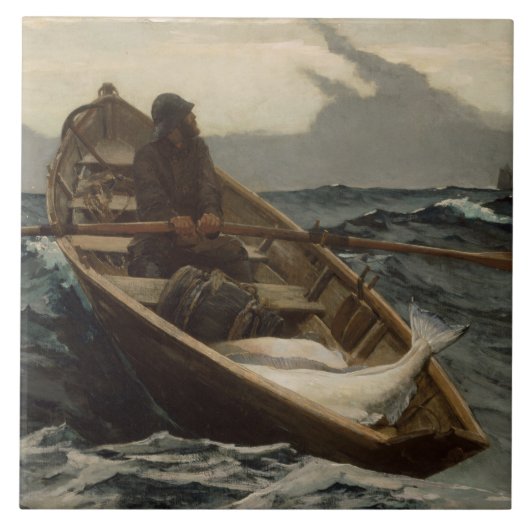 Mistwaarschuwing (door Winslow Homer) Tegeltje (Voorkant)