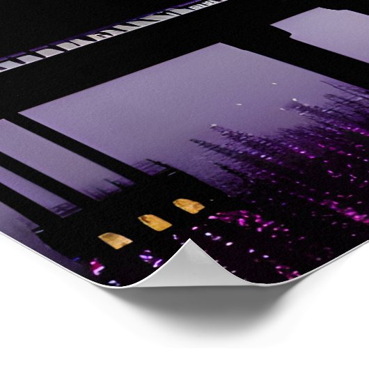 Misty achtergrond Grote Piano Poster (Hoek)