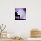 Misty achtergrond Grote Piano Poster (Keuken)