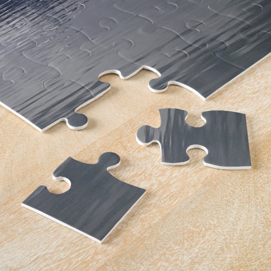 Misty Alaskan Zee in de schaduw van Blue Legpuzzel (Zijkant)