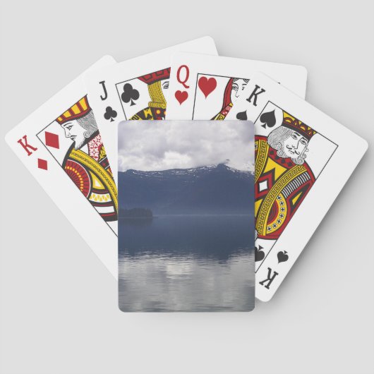 Misty Alaskan Zee in de schaduw van Blue Pokerkaarten (Achterkant)