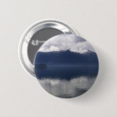 Misty Alaskan Zee in de schaduw van Blue Ronde Button 5,7 Cm (Voorkant /achterkant)
