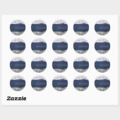 Misty Alaskan Zee in de schaduw van Blue Ronde Sticker (Vel)