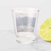 Misty Alaskan Zee in de schaduw van Blue Shot Glas (Achterkant)