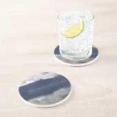 Misty Alaskan Zee in de schaduw van Blue Zandsteen Onderzetter (Zijkant)