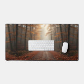 Misty Autumn Forest Path Bureaumat (Keyboard & Muis)