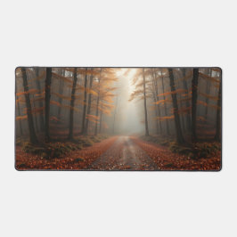 Misty Autumn Forest Path Bureaumat