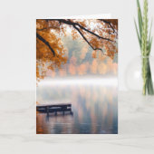 Misty Autumn Lake Sympathie Kaart (Voorkant)