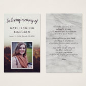 Misty Autumn Photo Prayer Kaart (Voorkant /achterkant)