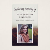 Misty Autumn Photo Prayer Kaart (Voorkant)