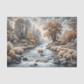Misty Autumn River Glow Decoupage Tissuepapier (Voorkant)