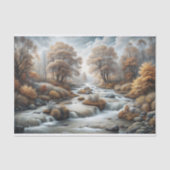 Misty Autumn River Rapids stijl decoupage Tissuepapier (Voorkant)