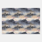 Misty Aziatische stijl landschapspatroon Inpakpapier Vel (Voorkant)