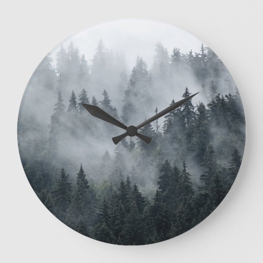 Misty berglandschap  stijl grote klok (Voorkant)