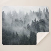 Misty berglandschap  stijl sherpa deken (Voorkant (horizontaal))