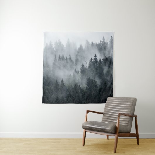 Misty berglandschap stijl wandkleed (In situ)