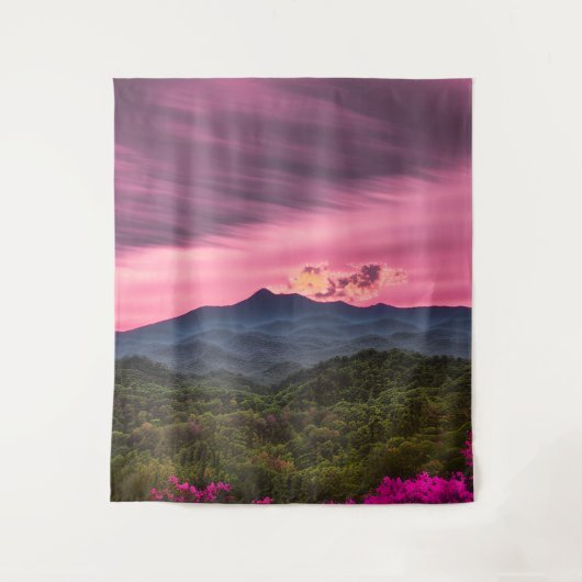 Misty bergtop wandkleed (Voorkant)