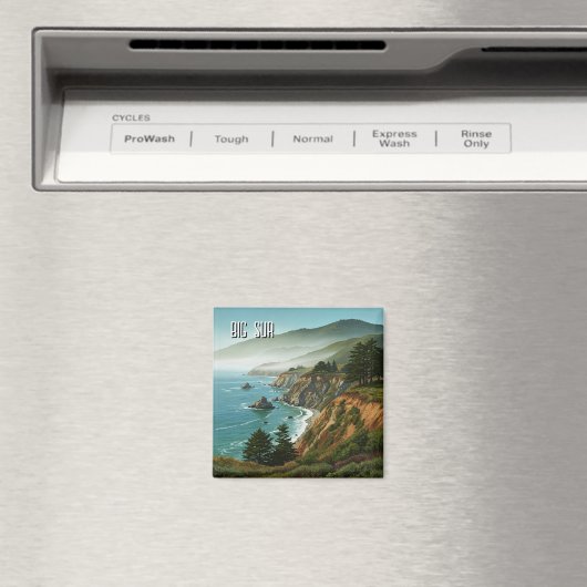 Misty Big Sur California Reizen Magneet (Insitu (Vaatwasser))